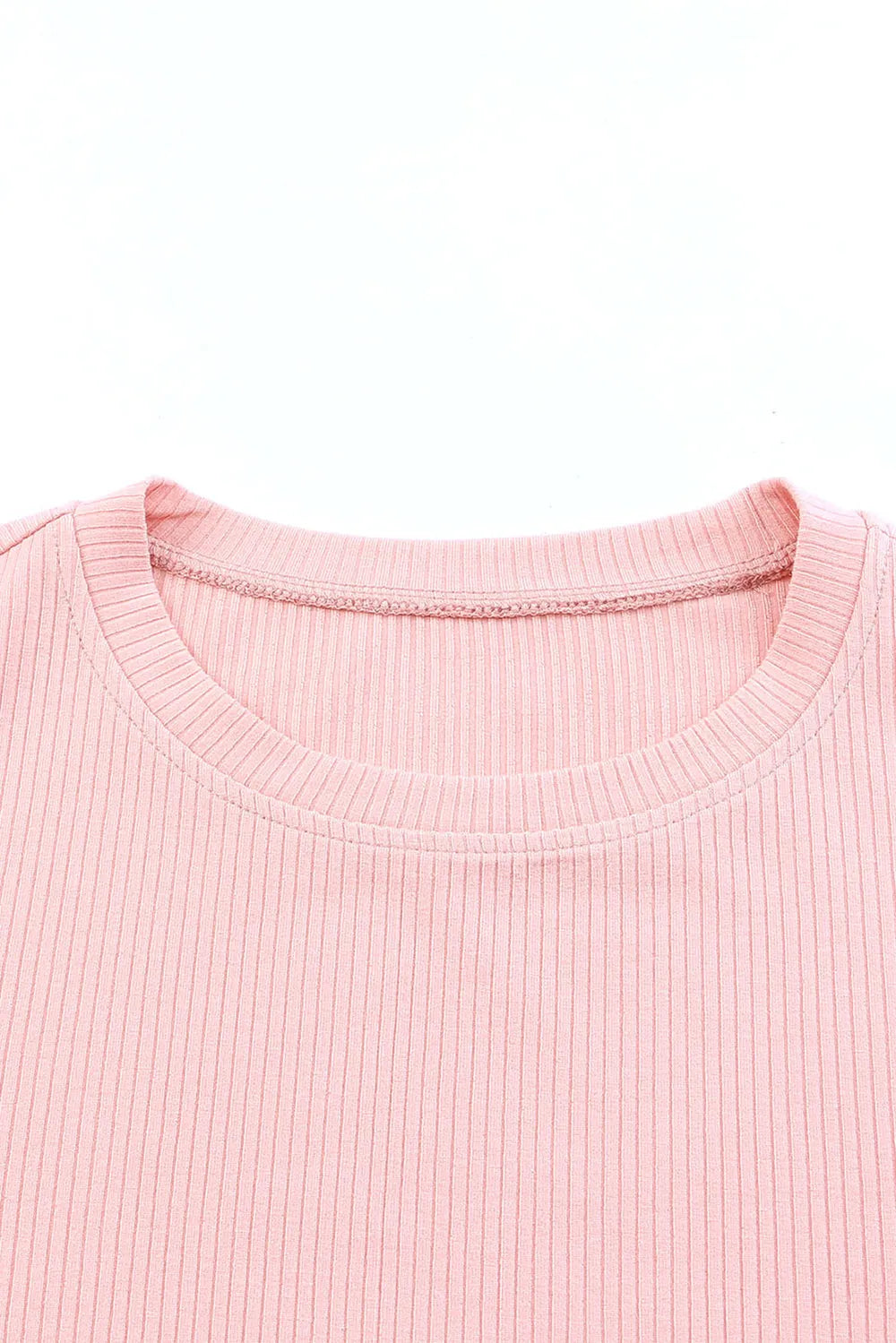 Ruffled Round Neck Cap Sleeve Polyester Blouse