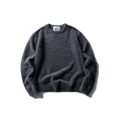 Crew Neck Sweater for Men and Women Loose Imitation Mink Knitted Sweater